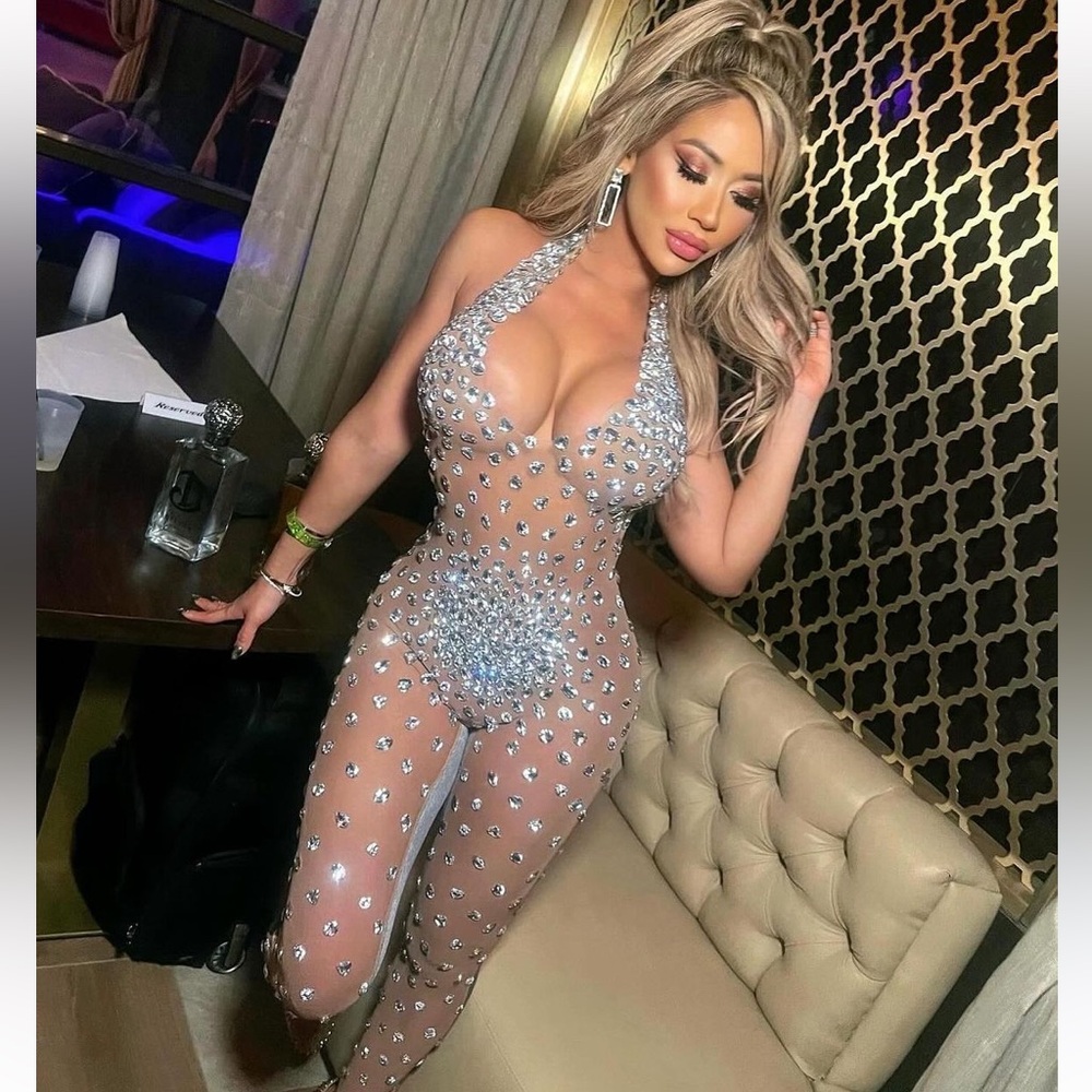 Rhinestones jumpsuit